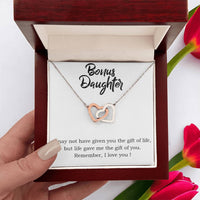 Load image into Gallery viewer, To My Bonus Daughter Necklace from Mom/Dad, Life Gave Me The Gift of You
