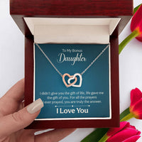 Load image into Gallery viewer, To My Bonus Daughter Necklace from Mom and Dad, Unique Bonus Daughter Birthday Gifts
