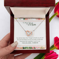 Load image into Gallery viewer, To My Mom Necklace from Son/Daughter, I Love You Mom...
