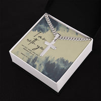 Load image into Gallery viewer, Birthday Gifts for a Christian Man, Spiritual Gifts for Men, Cross on Cuban Link Chain
