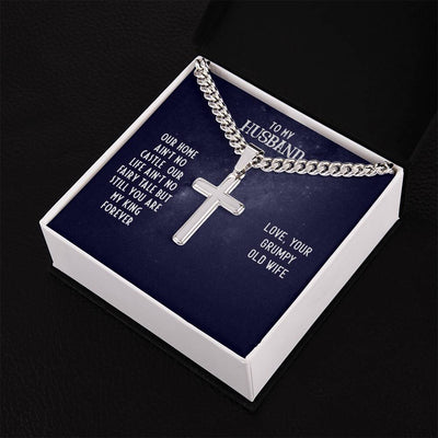 Load image into Gallery viewer, To My Husband Gifts from Wife, Christian Cross Necklace Men&amp;#39;s, Birthday Necklace for Him
