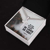 Load image into Gallery viewer, Birthday Gifts for a Christian Man, Unique Christian Gifts for Him, Cross on Cuban Link Chain
