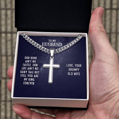 Load image into Gallery viewer, To My Husband Gifts from Wife, Christian Cross Necklace Men&amp;#39;s, Birthday Necklace for Him
