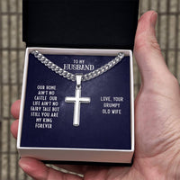 Load image into Gallery viewer, To My Husband Gifts from Wife, Christian Cross Necklace Men&#39;s, Birthday Necklace for Him
