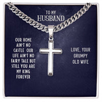 Load image into Gallery viewer, To My Husband Gifts from Wife, Christian Cross Necklace Men&#39;s, Birthday Necklace for Him
