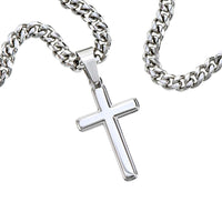 Load image into Gallery viewer, To My Dad Artisan Cross Necklace - I Know You &#39;ve Loved Me
