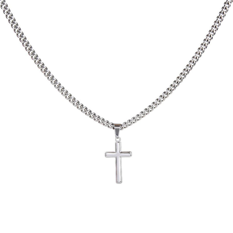 To My Bonus Dad Artisan Cross Necklace, Thank You for Stepping in to Become the Dad You Didn't Have to Be