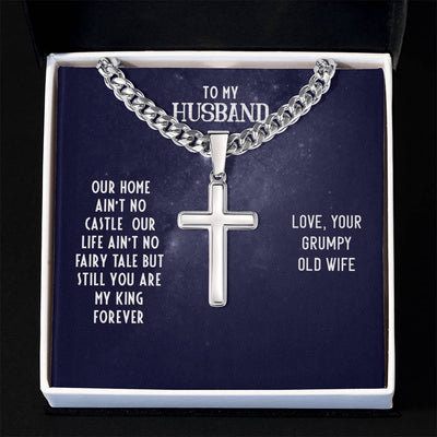 Load image into Gallery viewer, To My Husband Gifts from Wife, Christian Cross Necklace Men&amp;#39;s, Birthday Necklace for Him
