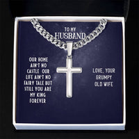 Load image into Gallery viewer, To My Husband Gifts from Wife, Christian Cross Necklace Men&#39;s, Birthday Necklace for Him

