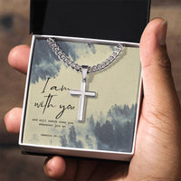 Load image into Gallery viewer, Birthday Gifts for a Christian Man, Spiritual Gifts for Men, Cross on Cuban Link Chain
