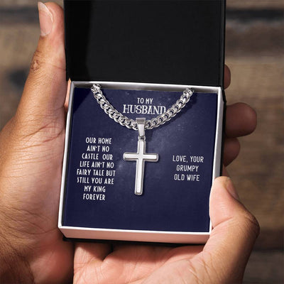 Load image into Gallery viewer, To My Husband Gifts from Wife, Christian Cross Necklace Men&amp;#39;s, Birthday Necklace for Him
