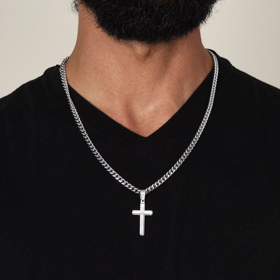 Load image into Gallery viewer, Graduation Gifts for Son from Mom - Graduation Gifts for Boys Cross Cuban Link Chain

