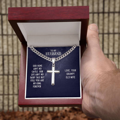 Load image into Gallery viewer, To My Husband Gifts from Wife, Christian Cross Necklace Men&amp;#39;s, Birthday Necklace for Him
