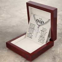 Load image into Gallery viewer, To My Dad Artisan Cross Necklace from Daughter/son, You Are Source of Wisdom in My Life
