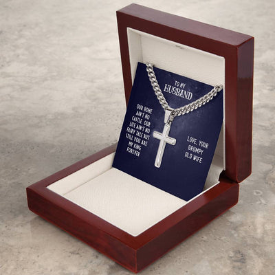 Load image into Gallery viewer, To My Husband Gifts from Wife, Christian Cross Necklace Men&amp;#39;s, Birthday Necklace for Him

