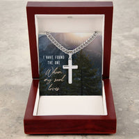 Load image into Gallery viewer, Miami Cuban Link Chain with Cross Pendant, I Have Found the One Whom My Soul Loves
