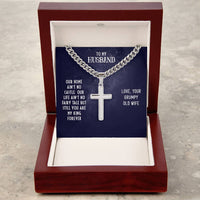 Load image into Gallery viewer, To My Husband Gifts from Wife, Christian Cross Necklace Men&#39;s, Birthday Necklace for Him
