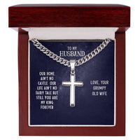 Load image into Gallery viewer, To My Husband Gifts from Wife, Christian Cross Necklace Men&#39;s, Birthday Necklace for Him
