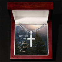 Load image into Gallery viewer, Miami Cuban Link Chain with Cross Pendant, I Have Found the One Whom My Soul Loves
