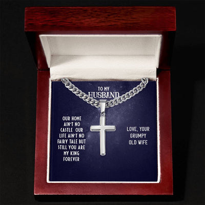 Load image into Gallery viewer, To My Husband Gifts from Wife, Christian Cross Necklace Men&amp;#39;s, Birthday Necklace for Him
