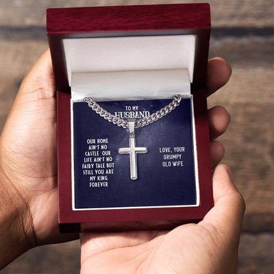 Load image into Gallery viewer, To My Husband Gifts from Wife, Christian Cross Necklace Men&amp;#39;s, Birthday Necklace for Him
