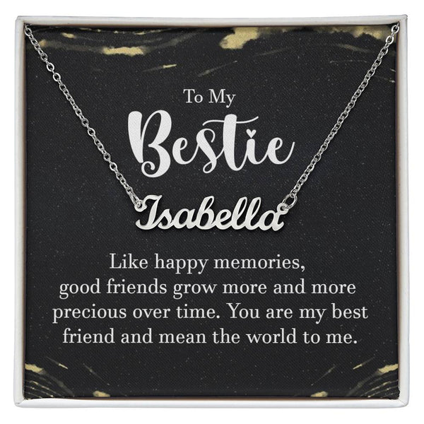 Personalized Name Necklace for Besties, Birthday Gift for Best Friend