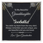 To My Granddaughter Name Necklace Silver, Custom Name Necklace for Granddaughter from Grandma