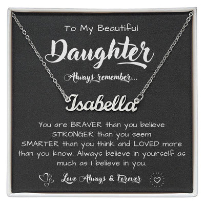 Load image into Gallery viewer, To My Daughter Necklace from Dad, Personalized Name Necklace for Daughter

