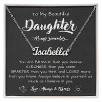 Load image into Gallery viewer, To My Daughter Necklace from Dad, Personalized Name Necklace for Daughter
