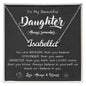 To My Daughter Necklace from Dad, Personalized Name Necklace for Daughter