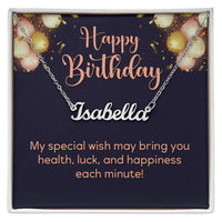 Load image into Gallery viewer, Custom Name Necklace, Birthday Gifts for Her, My Special Wish to Your Birthday
