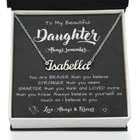Load image into Gallery viewer, To My Daughter Necklace from Dad, Personalized Name Necklace for Daughter
