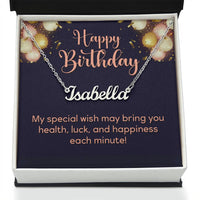 Load image into Gallery viewer, Custom Name Necklace, Birthday Gifts for Her, My Special Wish to Your Birthday
