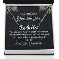 Load image into Gallery viewer, To My Granddaughter Name Necklace Silver, Custom Name Necklace for Granddaughter from Grandma
