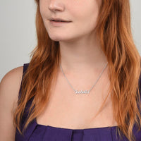 Load image into Gallery viewer, To My Granddaughter Name Necklace Silver, Custom Name Necklace for Granddaughter from Grandma
