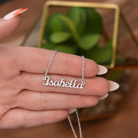 Load image into Gallery viewer, To My Granddaughter Name Necklace Silver, Custom Name Necklace for Granddaughter from Grandma
