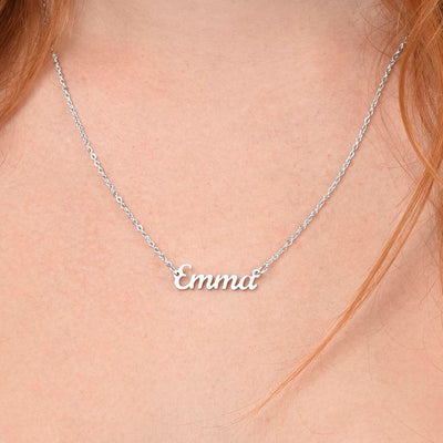 Load image into Gallery viewer, To My Granddaughter Name Necklace Silver, Custom Name Necklace for Granddaughter from Grandma
