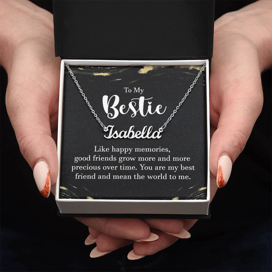 Personalized Name Necklace for Besties, Birthday Gift for Best Friend