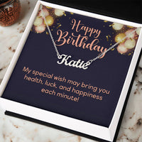 Load image into Gallery viewer, Custom Name Necklace, Birthday Gifts for Her, My Special Wish to Your Birthday
