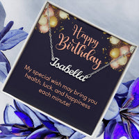 Load image into Gallery viewer, Custom Name Necklace, Birthday Gifts for Her, My Special Wish to Your Birthday
