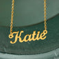 To My Granddaughter Name Necklace Silver, Custom Name Necklace for Granddaughter from Grandma