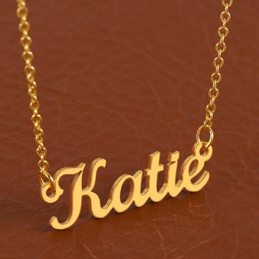 To My Granddaughter Name Necklace Silver, Custom Name Necklace for Granddaughter from Grandma