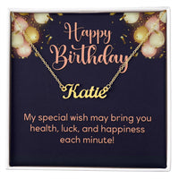 Load image into Gallery viewer, Custom Name Necklace, Birthday Gifts for Her, My Special Wish to Your Birthday
