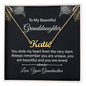 To My Granddaughter Name Necklace Silver, Custom Name Necklace for Granddaughter from Grandma
