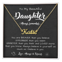 Load image into Gallery viewer, To My Daughter Necklace from Dad, Personalized Name Necklace for Daughter
