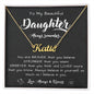 To My Daughter Necklace from Dad, Personalized Name Necklace for Daughter