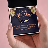 Load image into Gallery viewer, Custom Name Necklace, Birthday Gifts for Her, My Special Wish to Your Birthday
