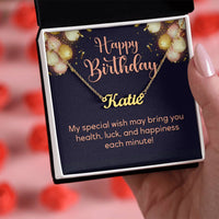 Load image into Gallery viewer, Custom Name Necklace, Birthday Gifts for Her, My Special Wish to Your Birthday
