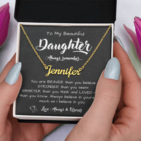 Load image into Gallery viewer, To My Daughter Necklace from Dad, Personalized Name Necklace for Daughter
