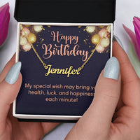 Load image into Gallery viewer, Custom Name Necklace, Birthday Gifts for Her, My Special Wish to Your Birthday
